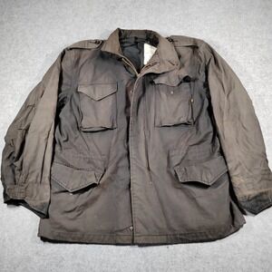 Alpha Industries M-65 Cold Weather Field Coat Jacket Faded Black Large Regular